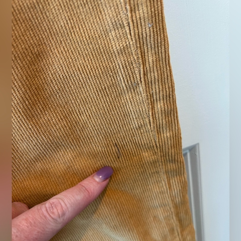 NWT Adriano Goldshmied Boost Mustard Yellow Corduroy Straight Leg Jean in Mud - Picture 7 of 16
